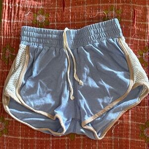 Jungmaven Light Blue Athletic Shorts with White Trim